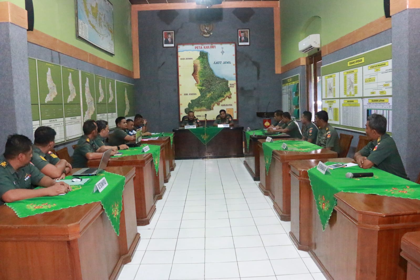 Kunjungan Tim Penilai Lomba Satuan Sejati Korem 073/Makutarama Di Kodim Pati